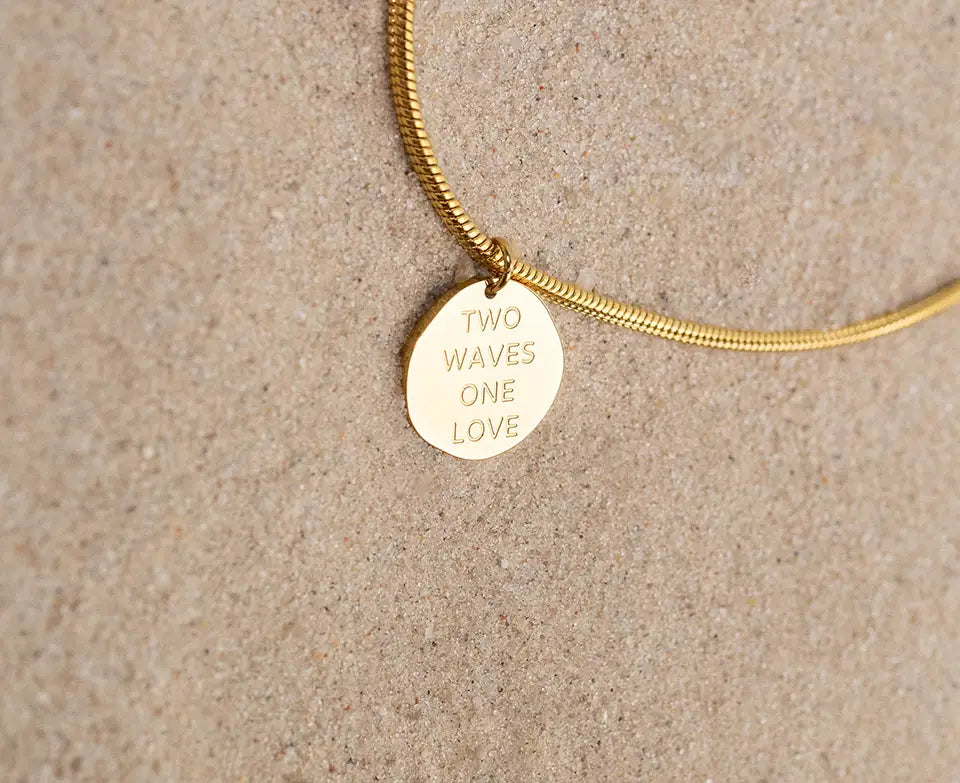 snake damenkette "two waves one love"