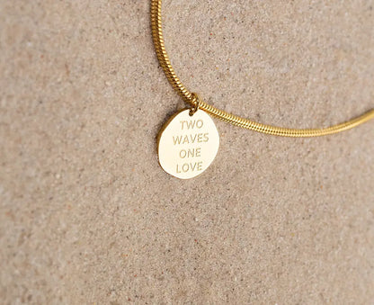 Snake Damenkette "Two waves one love"